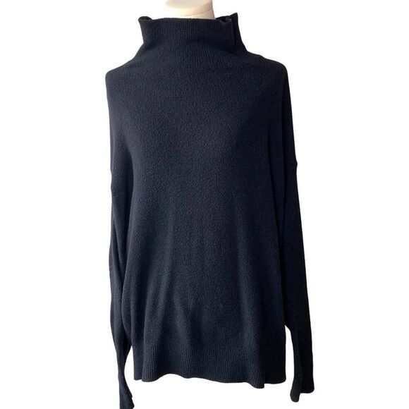 Wilfred Sweaters - Aritzia Wilfred Free Navy Funnel Neck Tunic Oversized Sweater Size S